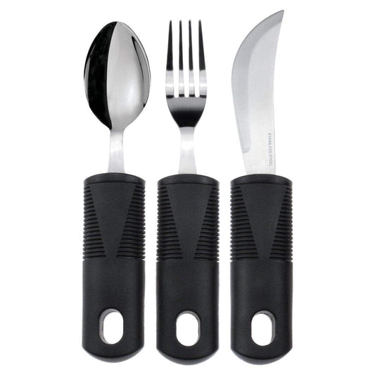 Adaptive Utensil Set includes spoon, fork and knife